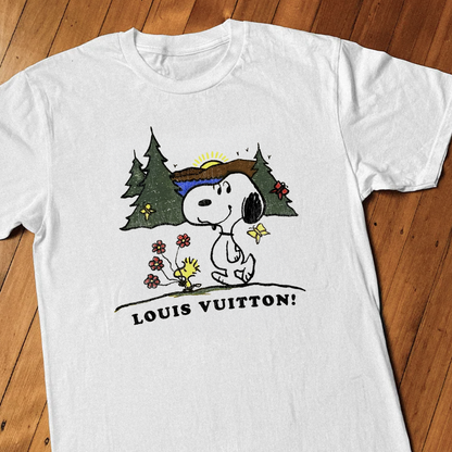 VINTAGE SNOOPY LV WASHED WHITE TEE