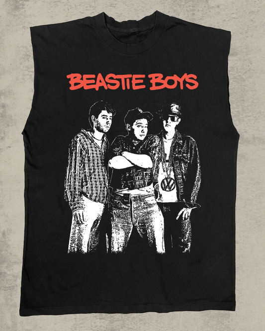 '98 BEASTIE BOYS CUT-OFF BLACK SHIRT