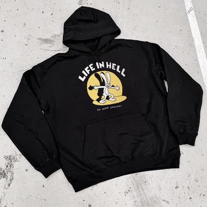 Faded 'Life In Hell' Groening Black Hoodie
