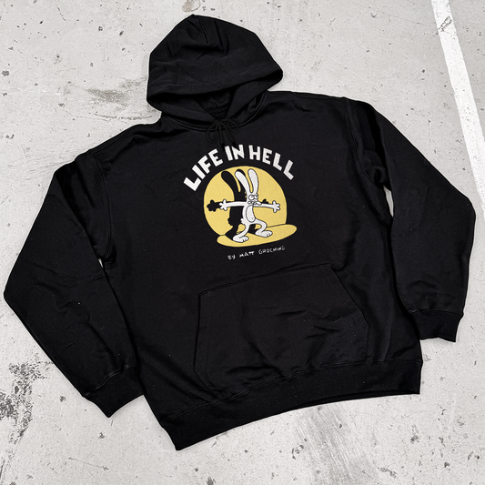 Faded 'Life In Hell' Groening Black Hoodie