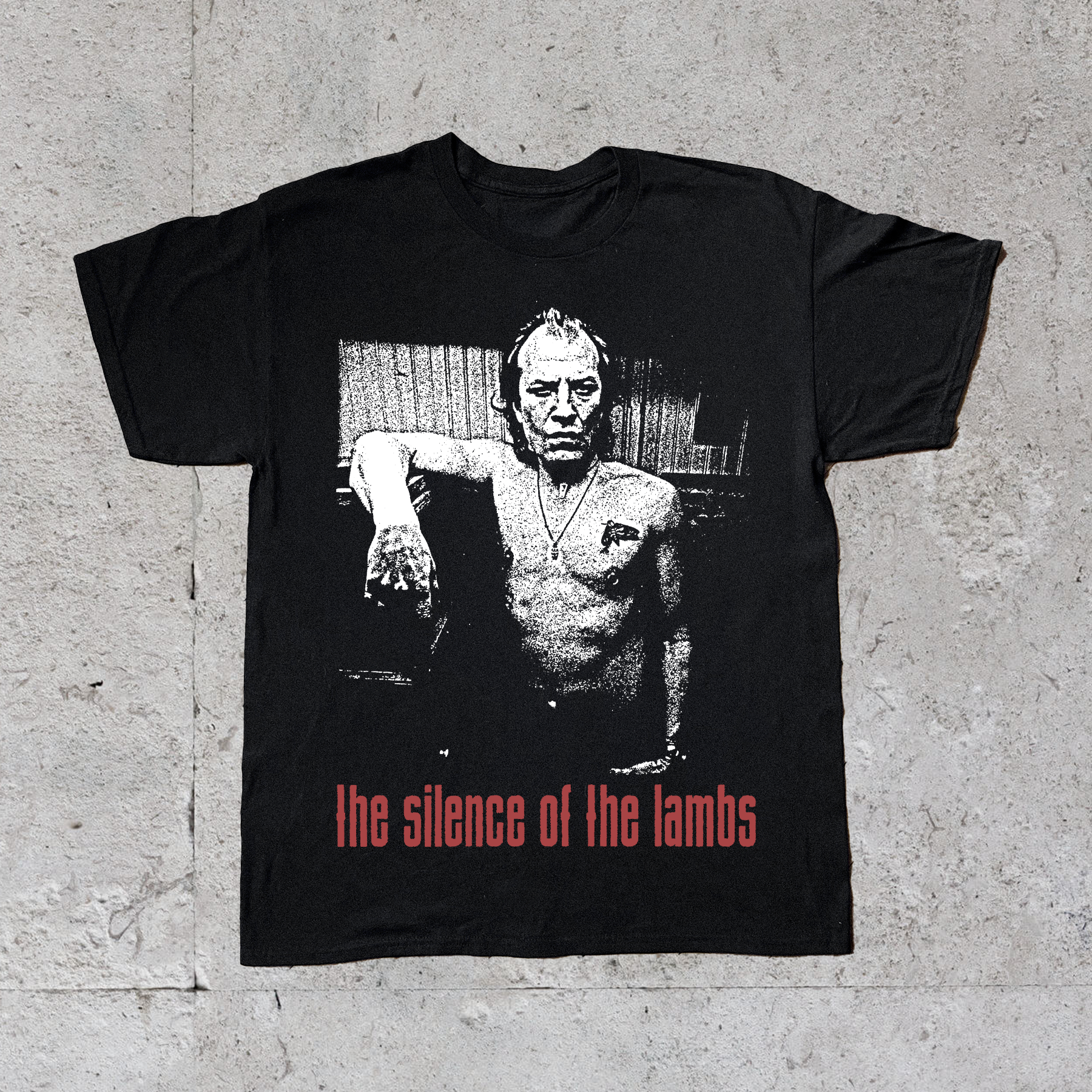 BUFFALO BILL SILENCE OF THE LAMBS BLACK T-SHIRT