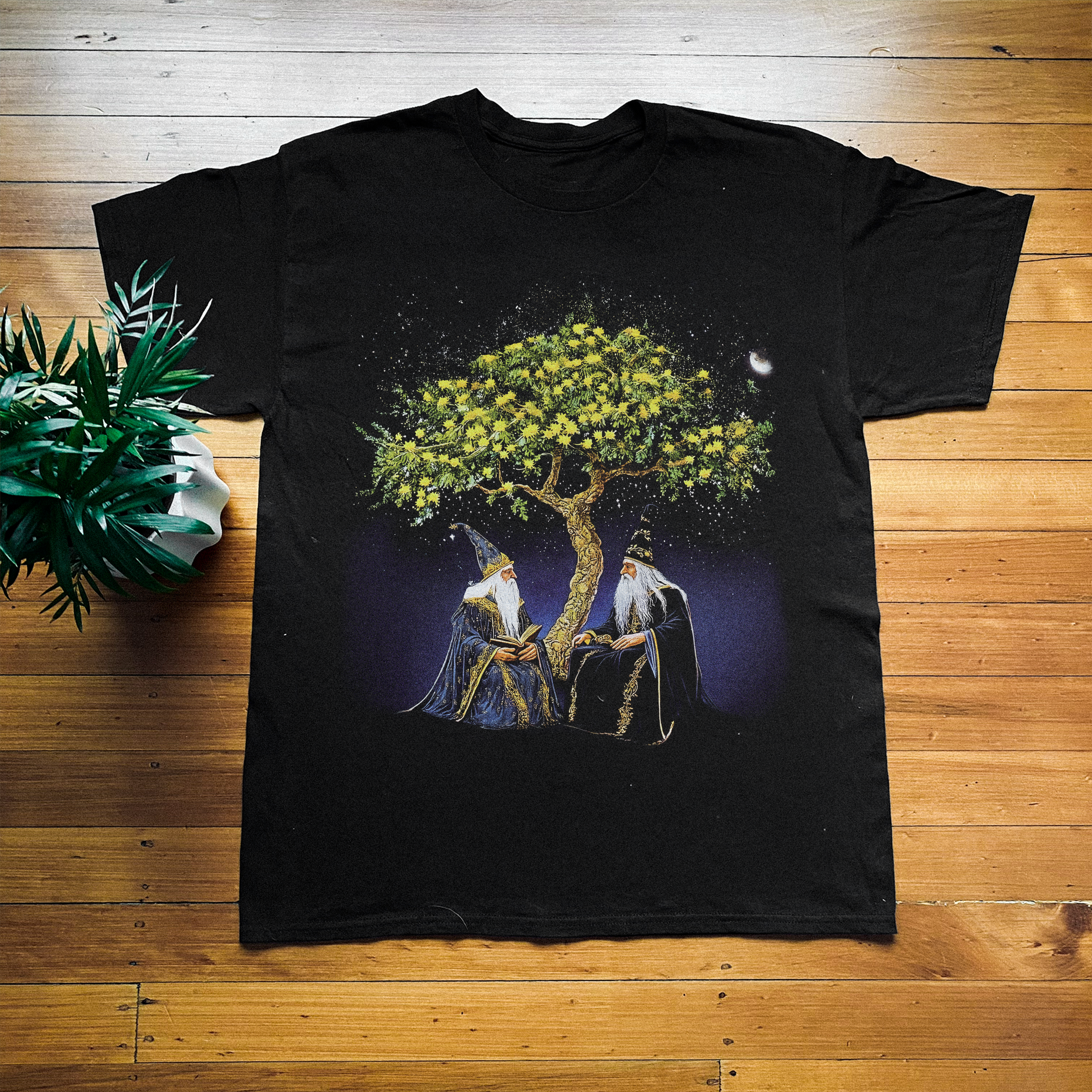 'TWO WIZARDS' BLACK T-SHIRT