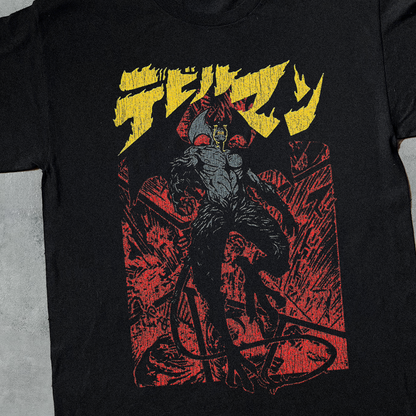 90'S DEVILMAN ANIME BLACK T-SHIRT