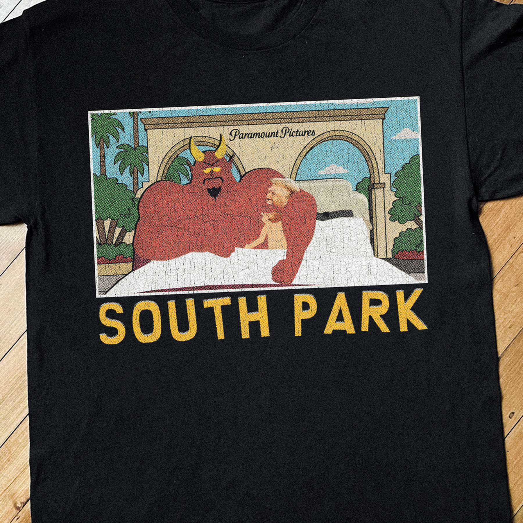 SOUTH PVRK TRUMP AND SATAN BLACK T-SHIRT