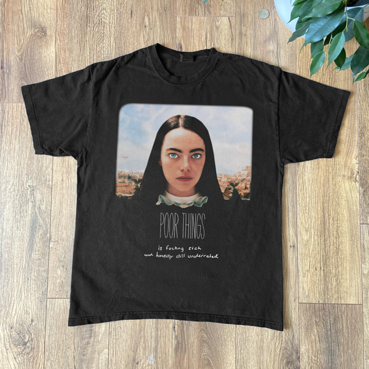 'POOR THINGS IS UNDERRATED' CLASSIC BLACK T-SHIRT