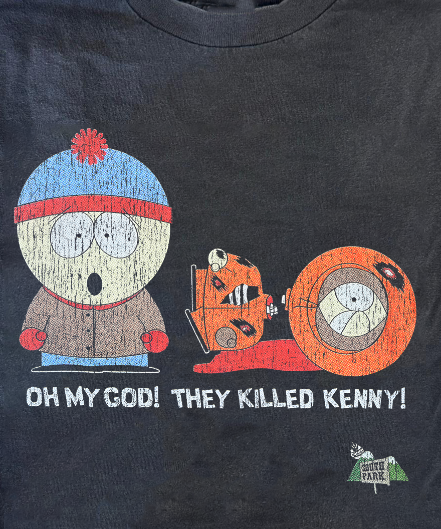 OH MY GOD! THEY KILLED KENNY VINTAGE BLACK T-SHIRT