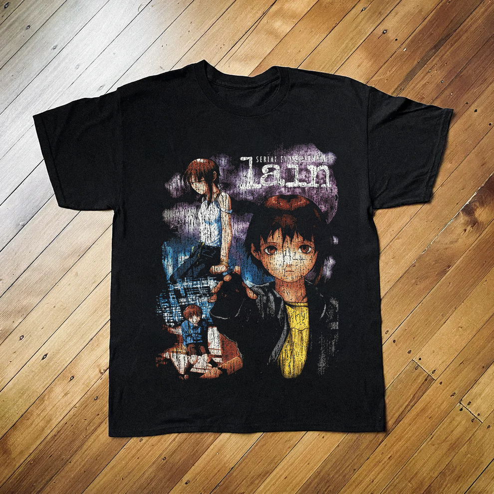 Serial Experiments Lain Washed Black Tee