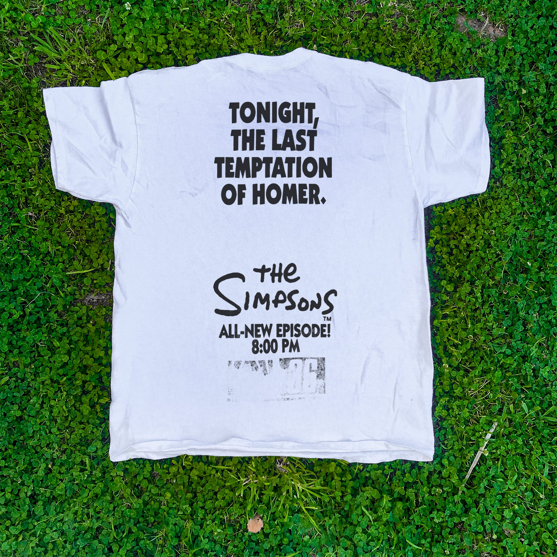 1993 PROMO 'LAST TEMPTATION OF HOMER' VINTAGE WASHED WHITE TEE