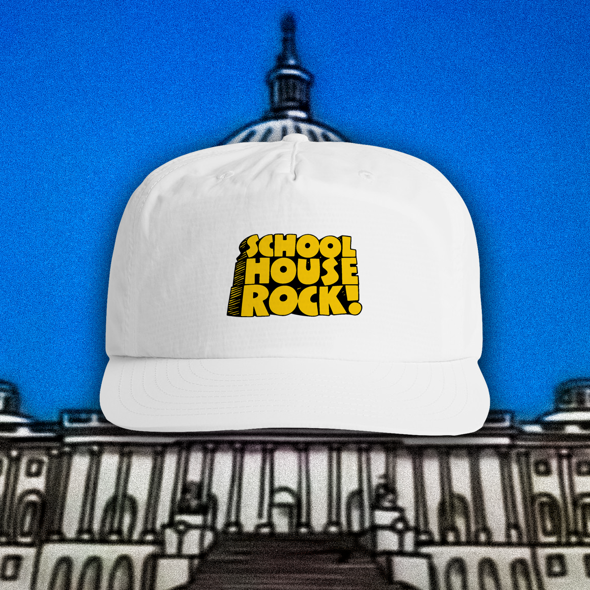 'SCHOOLHOUSE ROCK' NYLON WHITE PAINTERS CAP