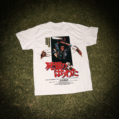 1985 'Evil Dead' Japanese Print Vintage Washed White Tee