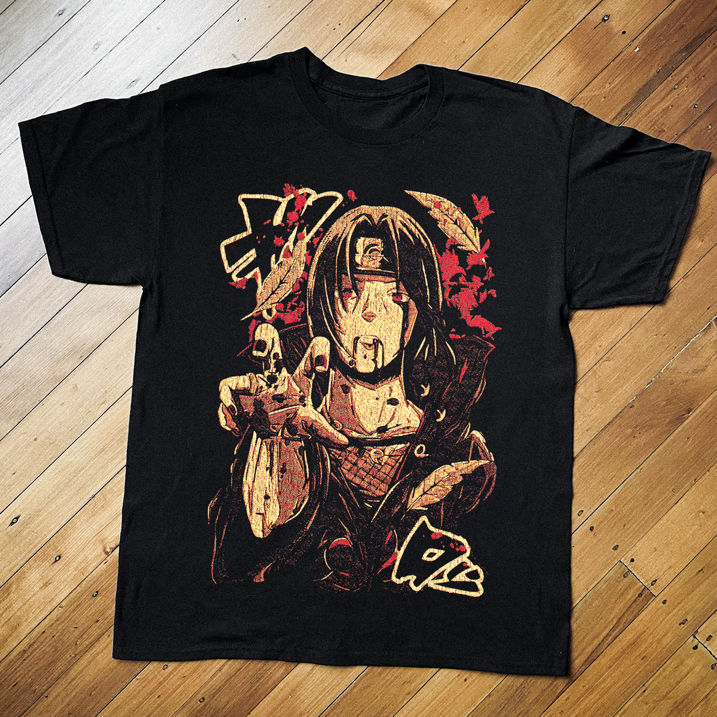 ITACHI UCHIHA NARUTO VINTAGE BLACK T-SHIRT