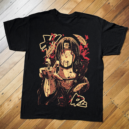 ITACHI UCHIHA NARUTO VINTAGE BLACK T-SHIRT