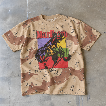 Marlboro Cowboy Ride Vintage Desert Camo Tee