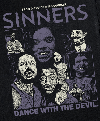 SINNERS BLACK T-SHIRT