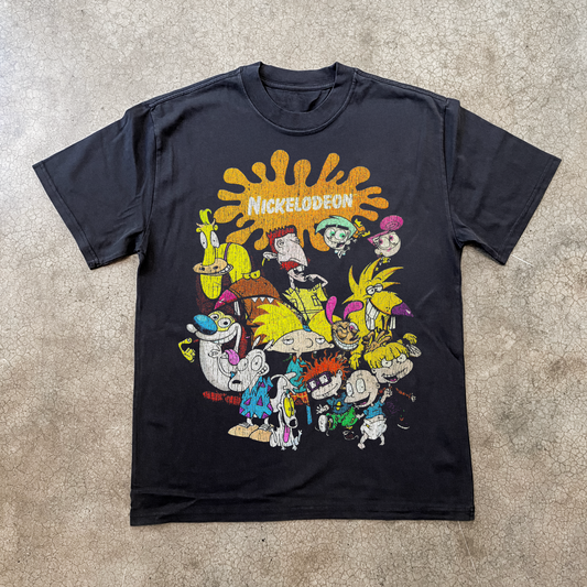 NICK CHARACTERS CLASSIC VINTAGE BLACK T-SHIRT