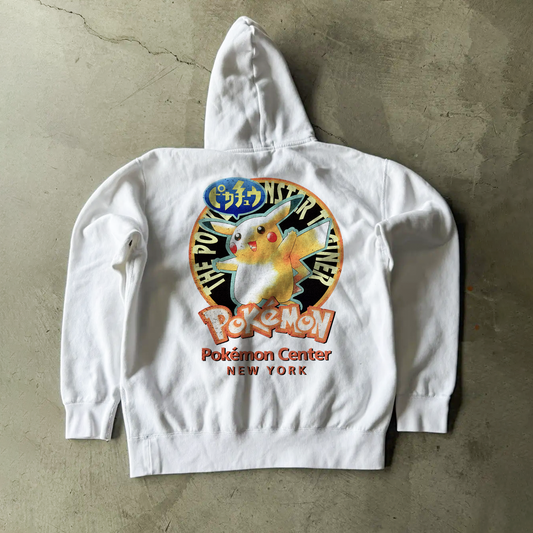 90S 'Pokemon Centre Nyc' White Hoodie