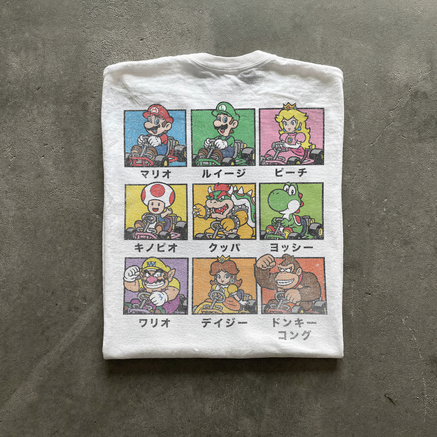 MarioKart 64 'Character Select' Vintage Washed White Tee