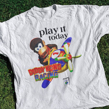 Diddy Kong Racing Vintage Washed White Tee