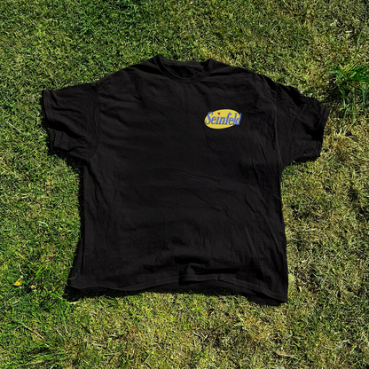 90s Seinfeld 'Logos' Washed Black Vintage Tee