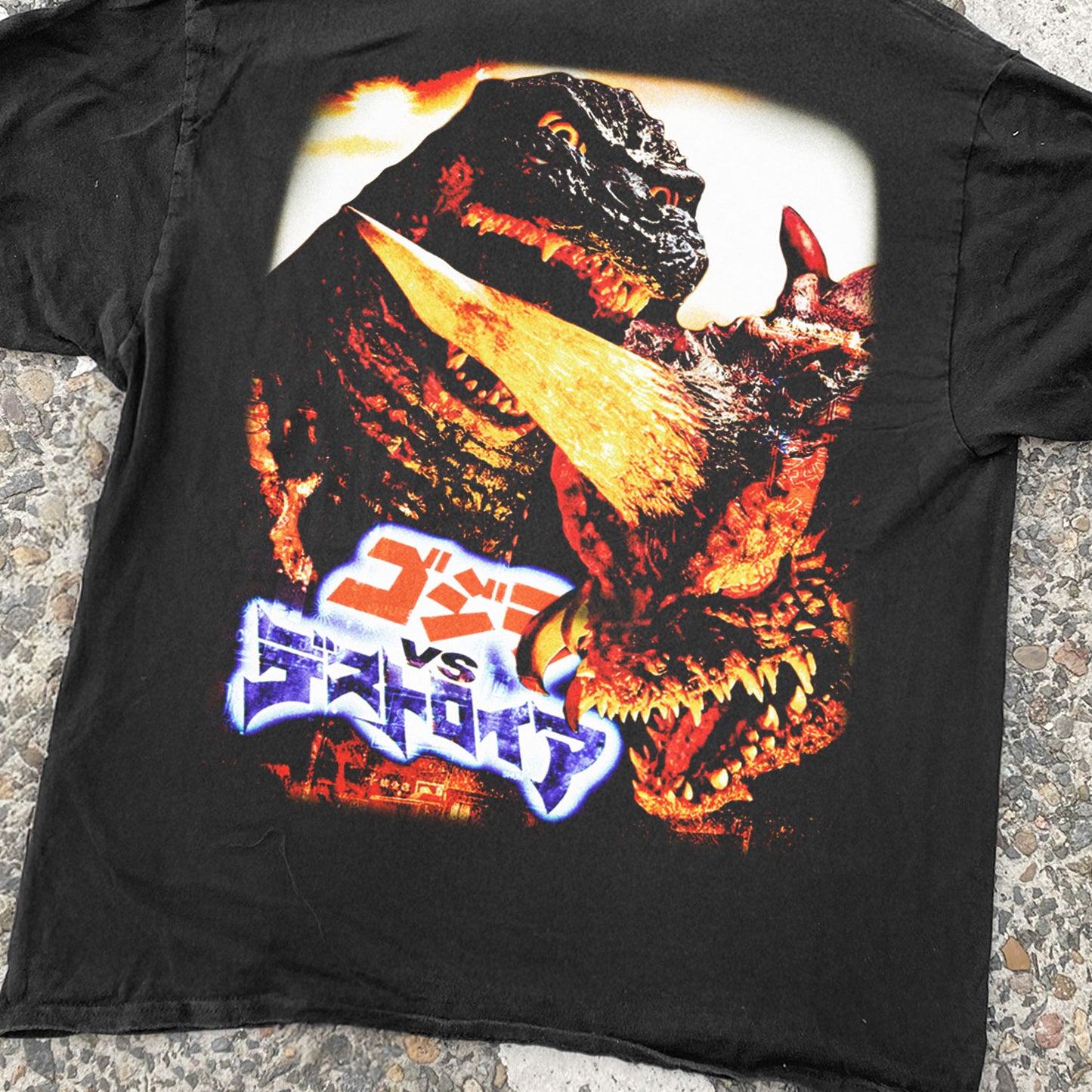 KILLER 'GODZILLA VS DESTOROYAH' PROMO VINTAGE BLACK T-SHIRT