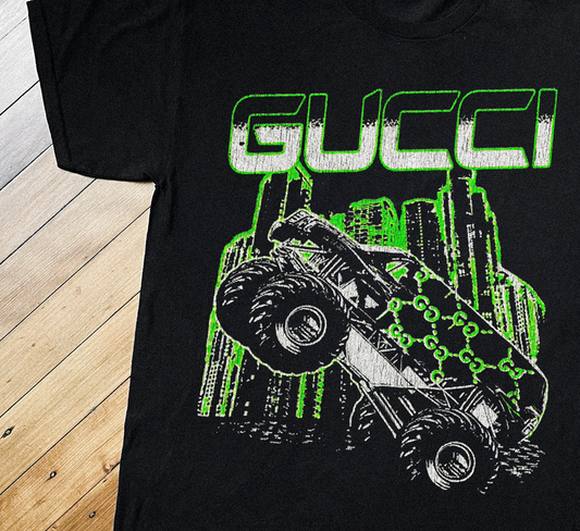 MONSTER JAM DESIGNER VINTAGE BLACK T-SHIRT