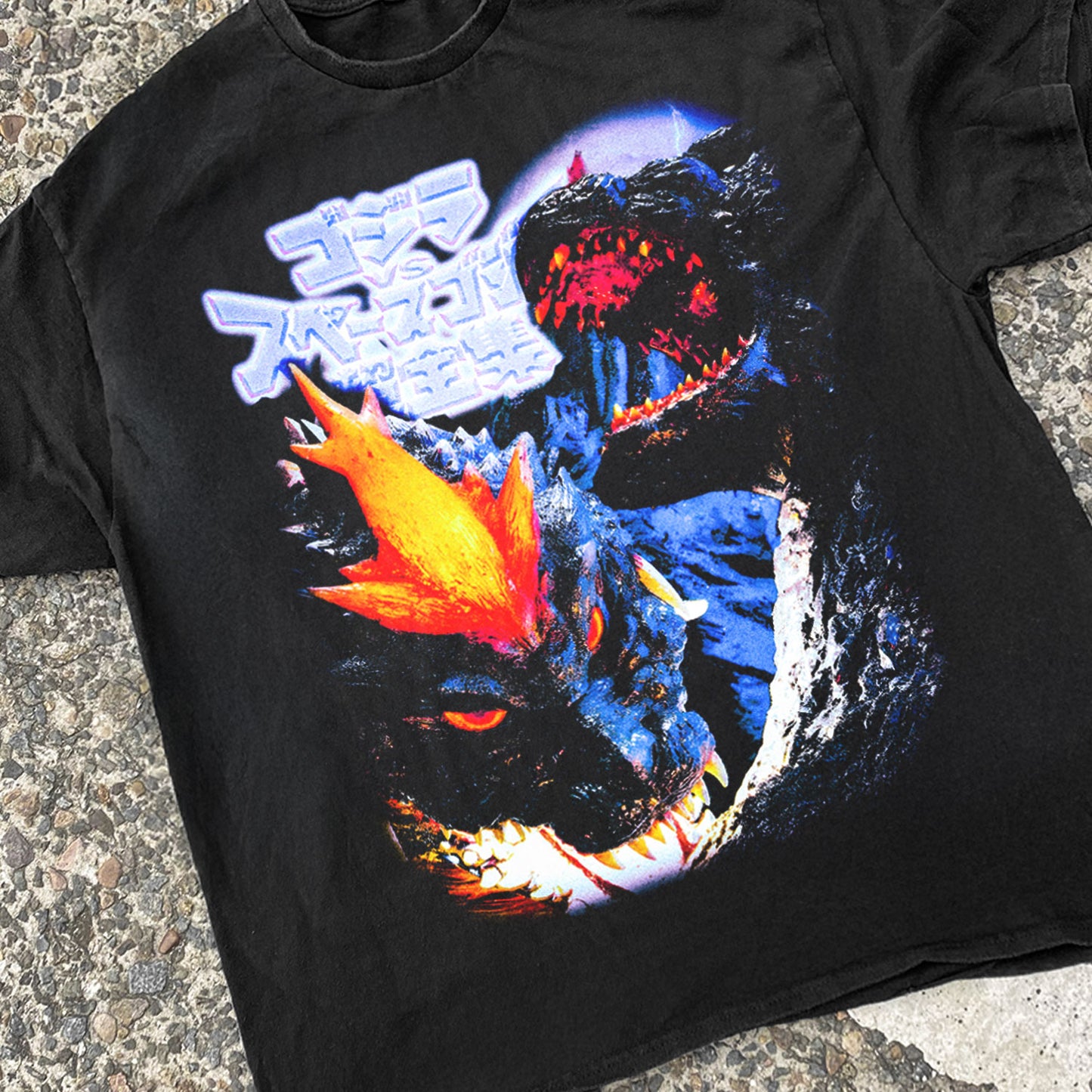 KILLER 'GODZILLA VS DESTOROYAH' PROMO VINTAGE BLACK T-SHIRT