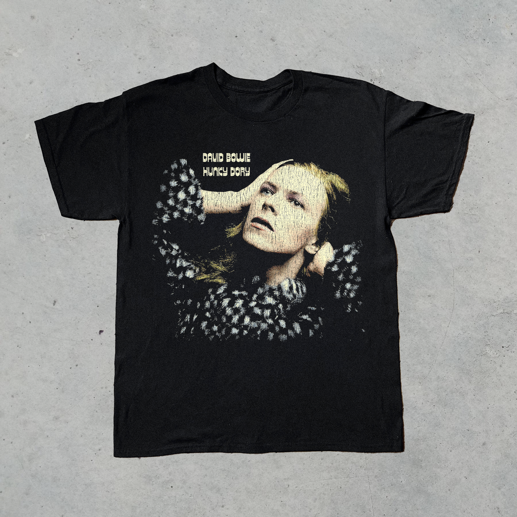 BOWIE HUNKY DORY VINTAGE BLACK T-SHIRT