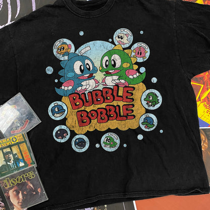 Bubble Bobble 1986 Vintage Black T-Shirt