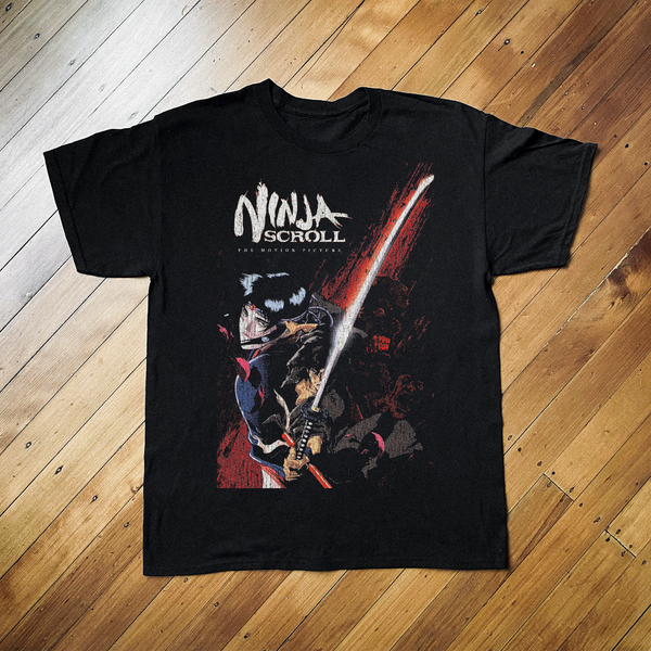 96 Ninja Scroll Black T-Shirt – Parallel