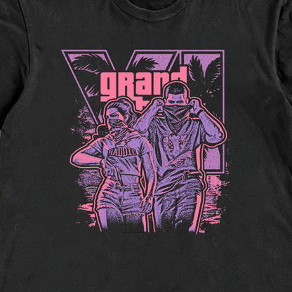 Lucia And Jason Promo Black Tee