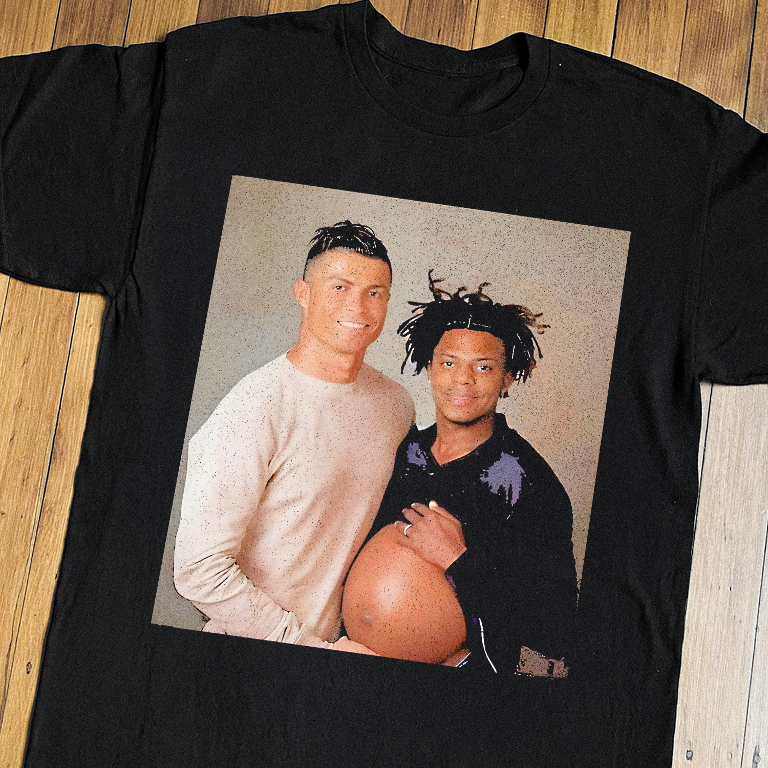 ISHOWPREGNANT BLACK WASHED T-SHIRT