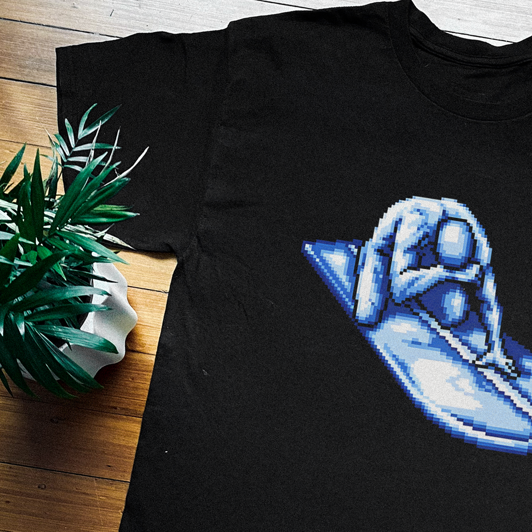 80s SLVR SURFER NES 'DEATH SCREEN' BLACK T-SHIRT