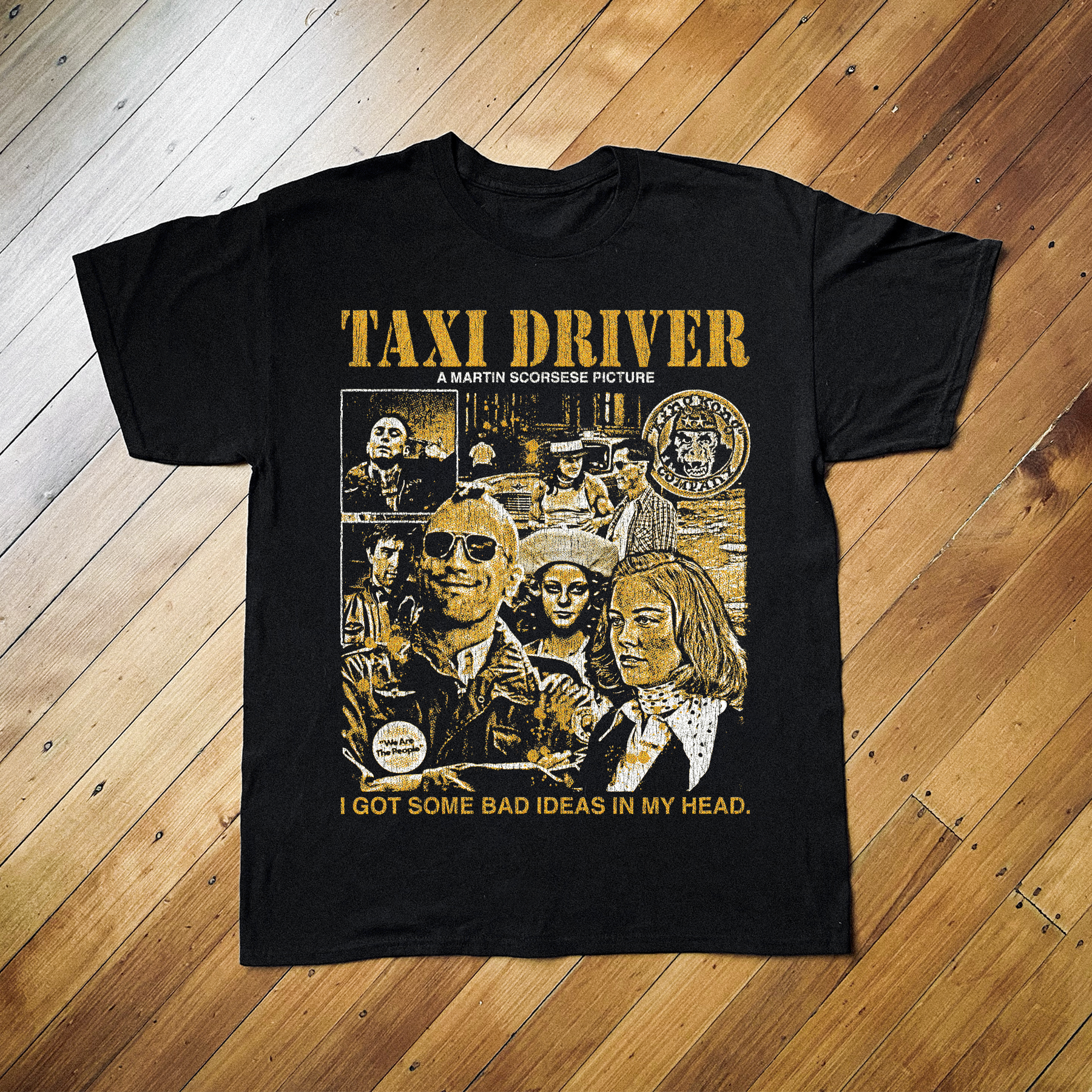 TAXI DRIVER BOOT BLACK T-SHIRT