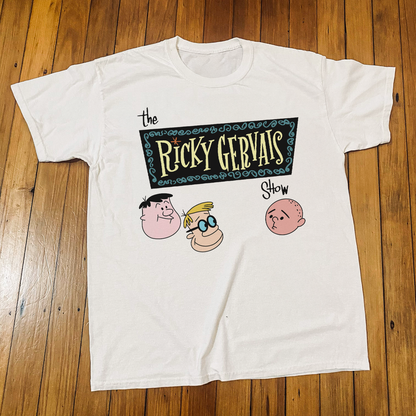'RICKY GERVAIS SHOW' WASHED WHITE TEE