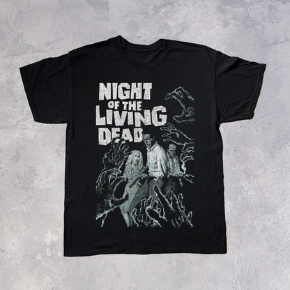 90'S NIGHT OF THE LIVING DEAD VINTAGE BLACK T-SHIRT