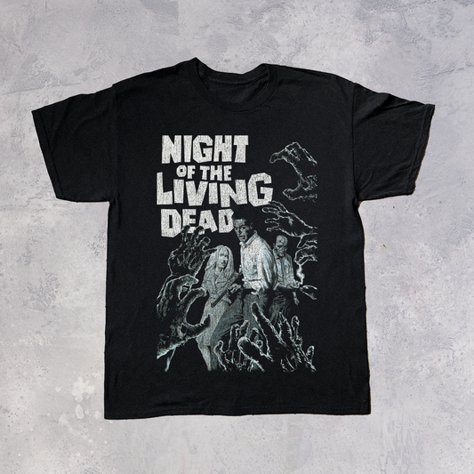 90'S NIGHT OF THE LIVING DEAD VINTAGE BLACK T-SHIRT