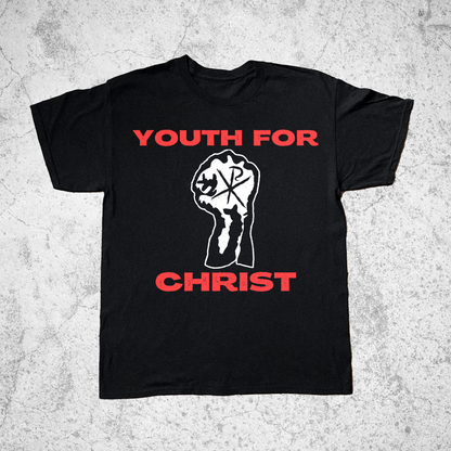 YOUTH FOR CHRIST YOUTH OF TODAY PARODY BLACK T-SHIRT