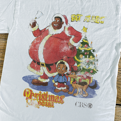 70s 'Fat Albert' Christmas Special Retro Graphic Washed White Tee