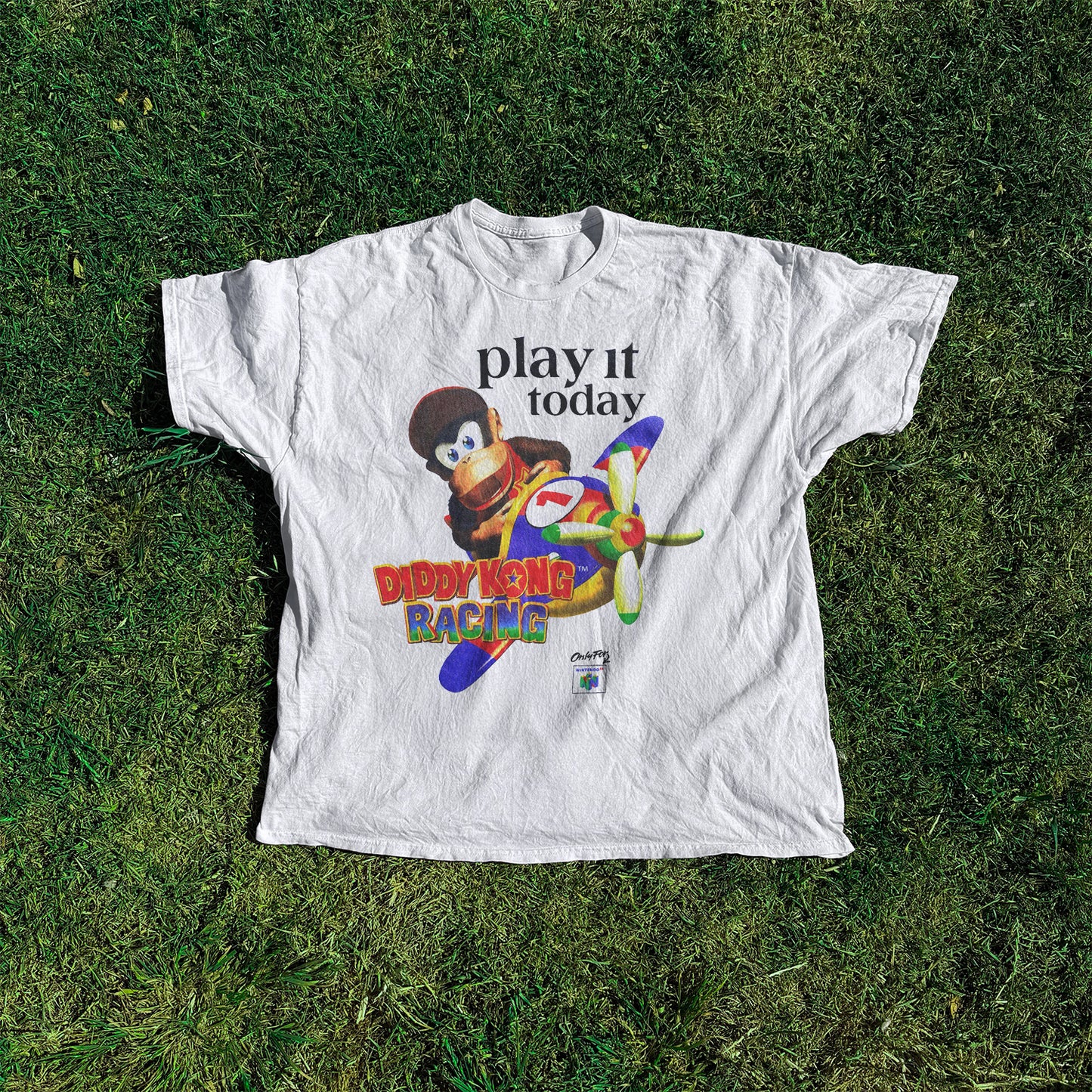 Diddy Kong Racing Vintage Washed White Tee
