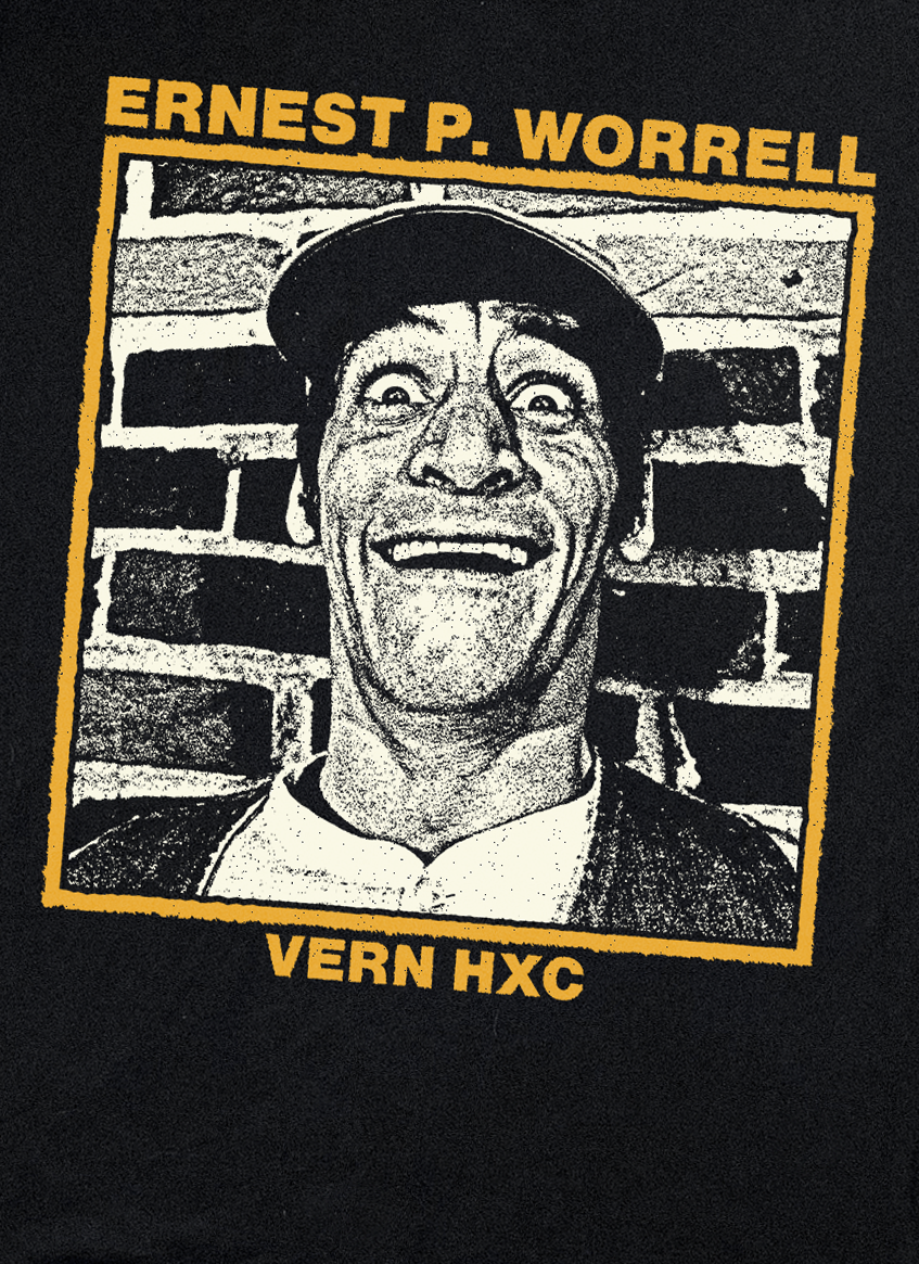 ERNEST P. WORRELL HARDCORE BLACK T-SHIRT