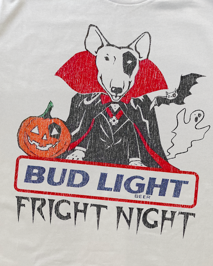 80'S BUD LIGHT FRIGHT NIGHT WHITE T-SHIRT