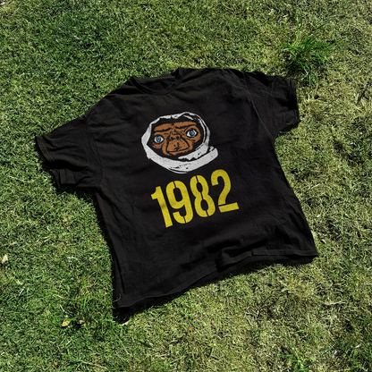 1982 'E.T.' Vintage Washed Black Tee