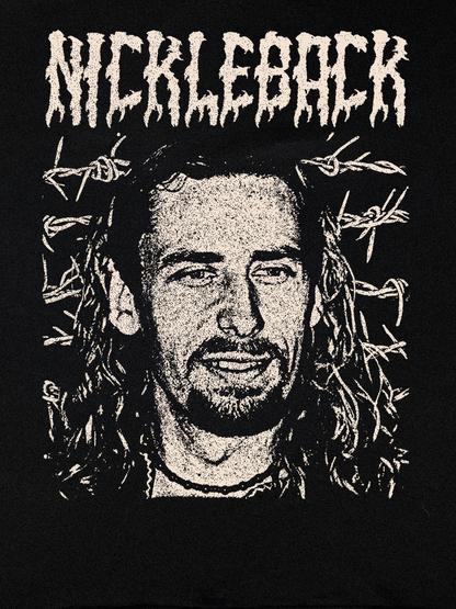 NICKLEBACK DEATH METAL PARODY BLACK T-SHIRT