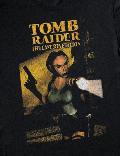 '99 TOMB RAIDER THE LAST REVELATION PS1 BLACK T-SHIRT