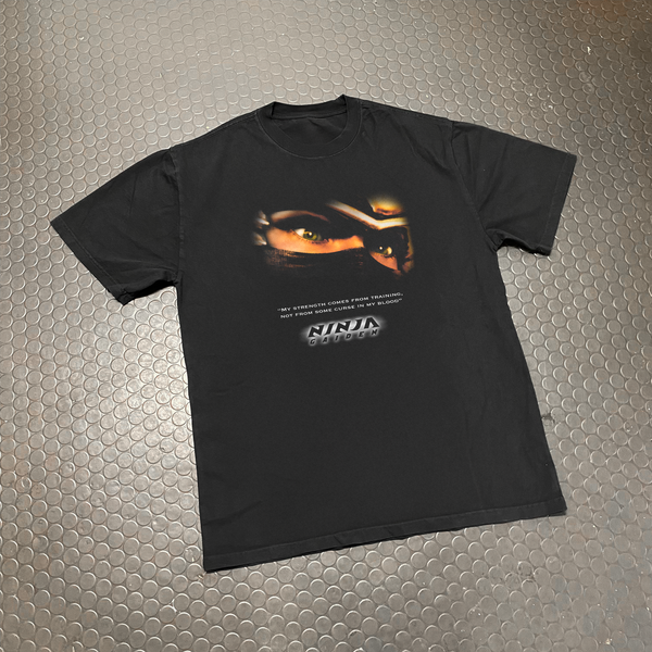 英7” Boy Friday I Dont Want No War JDN4416 J-Dan /00050 FIRE 'NINJA GAIDEN' (2004) BLACK HEAVY FADED PROMO TEE