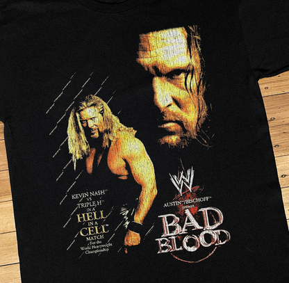 '03 WWE BAD BLOOD BLACK T-SHIRT
