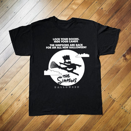 Simpsons 90S 'Halloween Bart' Vintage Washed Black Tee