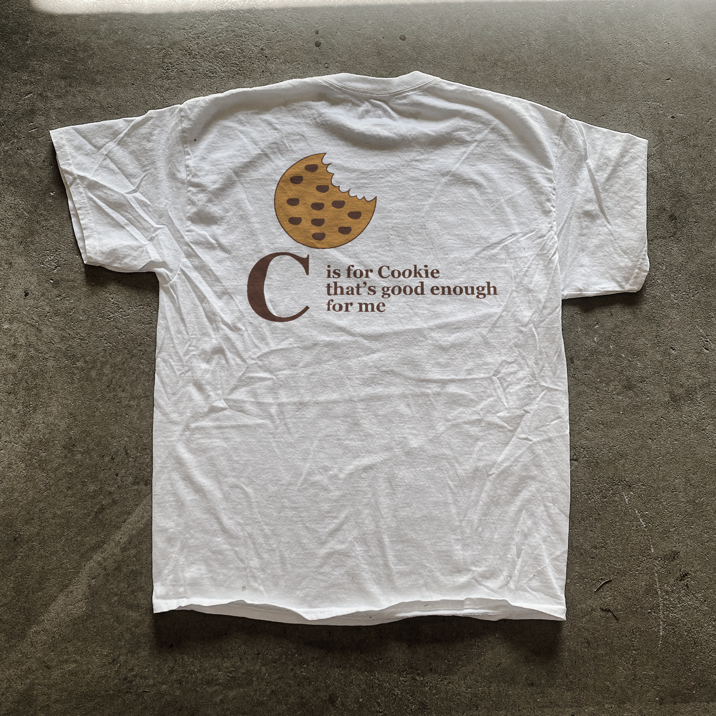 Vintage 'C is for Cookie' Monster Tee Washed White