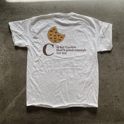 Vintage 'C is for Cookie' Monster Tee Washed White