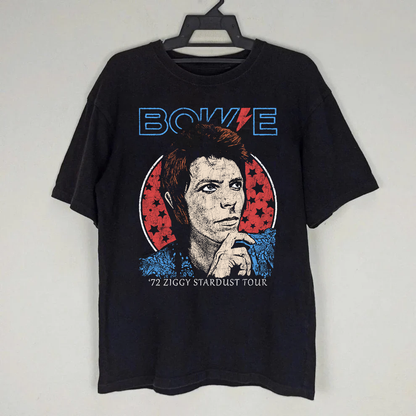 Bowie '72 Tour Vintage Black T-Shirt